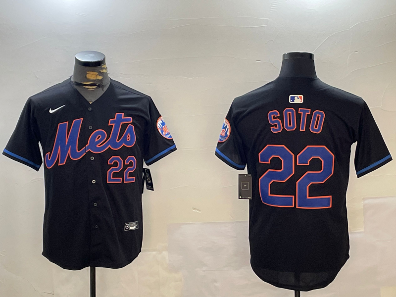 Men's New York Mets Juan Soto #22 Black Alternate Limited Jersey